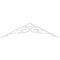 Ekena Millwork Pitch Bordeaux Architectural Grade PVC Gable Pediment, 48"W x 12"H x 1"P (6/12) GPP048X012X100BOR - alternate 3